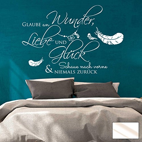 Wandtattoo Wandbild Wandaufkleber Wandsticker Aufkleber Sticker Zitat Spruch Glaube an Wunder... mit Federn M1970 ausgewählte Farbe: *milchglas* ausgewählte Größe: *XXL - 142cm breit x 100cm hoch* Wandtattoo Wandbild Wandaufkleber Wandsticker Aufkleber Sticker Zitat Spruch Glaube an Wunder... mit Federn M1970 ausgewählte Farbe: *milchglas* ausgewählte Größe: *XXL - 142cm breit x 100cm hoch* von ilka parey wandtattoo-welt