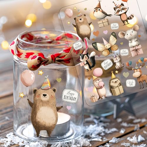 ilka parey Sticker Geburtstagssticker Kindergeburtstag Tiere Fuchs Elch Igel Waldtiere Happy Birthday - Rubons - Rub on DIY für Windlicht Teelicht- Erschaffen Sie ihre eigene Welt A5 Bogen rb18 ilka parey Sticker Geburtstagssticker Kindergeburtstag Tiere Fuchs Elch Igel Waldtiere Happy Birthday - Rubons - Rub on DIY für Windlicht Teelicht- Erschaffen Sie ihre eigene Welt A5 Bogen rb18 von ilka parey wandtattoo-welt
