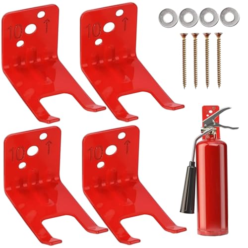 Feuerlöscher Montagehalterung, 4 Pack Feuerlöscher Halter Wandhakenhalter Kleiderlöscher mit Schraubenhalterungen Feuerlöscher Montagehalterung, 4 Pack Feuerlöscher Halter Wandhakenhalter Kleiderlöscher mit Schraubenhalterungen von imFreienawn