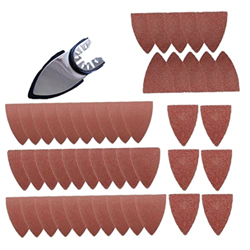 Multitool -Schleifpads Finger oszillierendes Universum Schleifdreiecks -Schleifpapier 51pc oszillierende Sandpapierpolster von imFreienawn