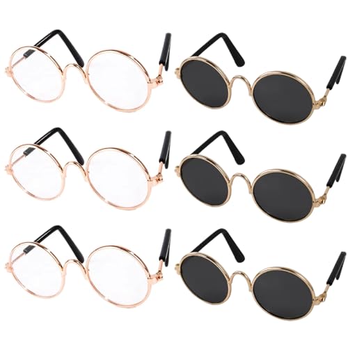 Puppenbrille 6 Paare Metall Wire Puppe Sonnenbrille Klassische Retro -Brillen Eyewear Mini Sonnenbrille für Handwerk Puppen Haustiere Kostüm Cosplay Foto Requisite Puppenbrille 6 Paare Metall Wire Puppe Sonnenbrille Klassische Retro -Brillen Eyewear Mini Sonnenbrille für Handwerk Puppen Haustiere Kostüm Cosplay Foto Requisite von imFreienawn