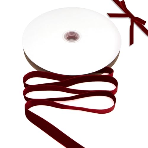 Samtband Rot Dunkelrot 15mm x 22m Velvet Ribbon für Geschenkband, Weihnachten Rotes Schleifenband Rot, Samtband Grün Bordeaux Breit Samtband Rot Dunkelrot 15mm x 22m Velvet Ribbon für Geschenkband, Weihnachten Rotes Schleifenband Rot, Samtband Grün Bordeaux Breit von imSHHWcs
