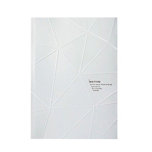 imstone Notizbuch, weißes Rockbuch, Steinpapier, umweltfreundlich, wasserfest, 128 Seiten, Größe A5, 14,7 x 21,1 cm, liniert und gepunktet, superglattes Papier imstone Notizbuch, weißes Rockbuch, Steinpapier, umweltfreundlich, wasserfest, 128 Seiten, Größe A5, 14,7 x 21,1 cm, liniert und gepunktet, superglattes Papier von imSTONE