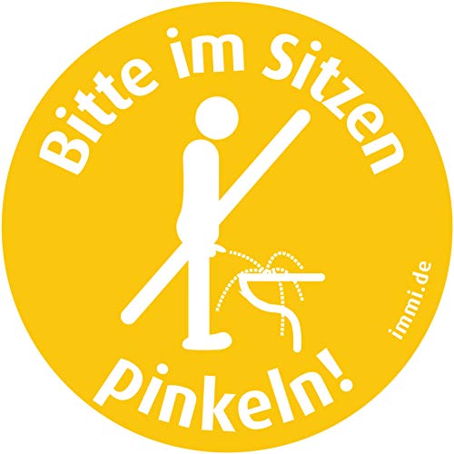 immi 10 St. Kleiner Dezenter Bitte im Sitzen pinkeln Aufkleber 45mm, wieder abl. immi 10 St. Kleiner Dezenter Bitte im Sitzen pinkeln Aufkleber 45mm, wieder abl. von immi