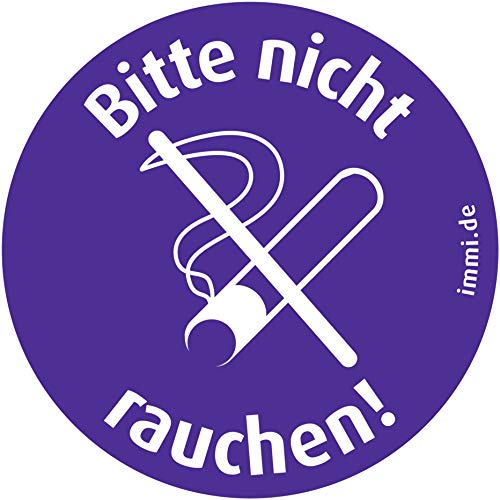 immi 10 St. Kleiner Dezenter Bitte nicht rauchen Aufkleber 45mm, wieder ablösbar immi 10 St. Kleiner Dezenter Bitte nicht rauchen Aufkleber 45mm, wieder ablösbar von immi