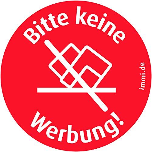immi 4St. Sehr große wiederablösbare Bitte Keine Werbung Aufkleber 95mm f.Urlaub immi 4St. Sehr große wiederablösbare Bitte Keine Werbung Aufkleber 95mm f.Urlaub von immi