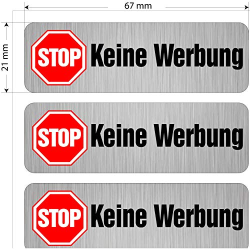 immi 8 Keine Werbung Aufkleber, Edelst.-Opt, einfach u.klar, einzeln abziehbar immi 8 Keine Werbung Aufkleber, Edelst.-Opt, einfach u.klar, einzeln abziehbar von immi