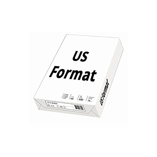 Inacopia Druckerpapier US-Letter-Format: 75 g/m², US 216 x 279 mm, 500 Blatt, weiß, US size von inapa