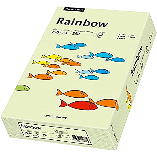 Papyrus 88042593 Drucker-/Kopierpapier farbig, Bastelpapier: Rainbow 160 g/m², A4, 250 Blatt, hellgrün von inapa