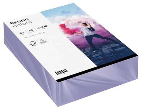 Rainbow Kopier-Papier A5, 80 g/qm, 500 Blatt, violett von inapa