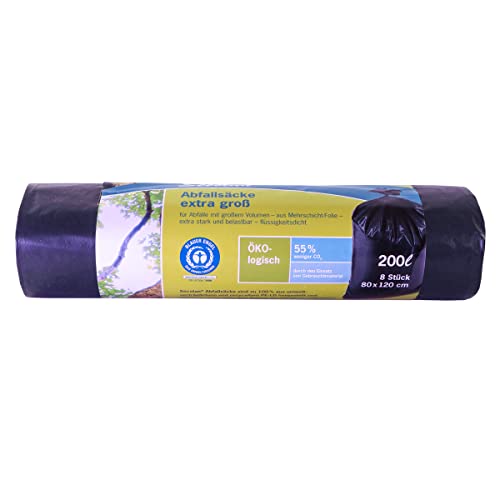 inapa Müllsack/Gartenabfallsack Secolan 200l – ✓extra groß ✓extra stark ✓100% recyclingfähig – 1 Rolle/8 Stück inapa Müllsack/Gartenabfallsack Secolan 200l – ✓extra groß ✓extra stark ✓100% recyclingfähig – 1 Rolle/8 Stück von inapa