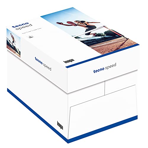 inapa Drucker-/ Kopierpapier tecno Speed: 80 g/m², A3, 2.500 Blatt (5x500), weiß - schnell und staufrei drucken von inapa