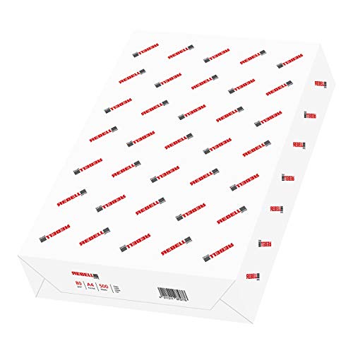 inapa Drucker-/Kopierpapier Rebell Office: 80 g/m², A4, weiß, 500 Blatt - für alle Office-Anwendungen von inapa