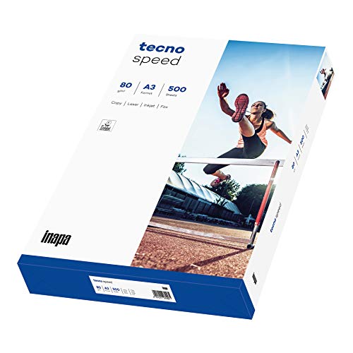 inapa Drucker-/Kopierpapier tecno Speed: 80 g/m², A3, weiß, 500 Blatt - schnell und staufrei drucken inapa Drucker-/Kopierpapier tecno Speed: 80 g/m², A3, weiß, 500 Blatt - schnell und staufrei drucken von inapa
