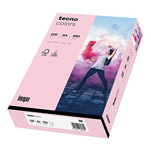 inapa farbiges Druckerpapier, buntes Papier tecno Colors: 120 g/m², A4, 250 Blatt, hellrosa inapa farbiges Druckerpapier, buntes Papier tecno Colors: 120 g/m², A4, 250 Blatt, hellrosa von inapa