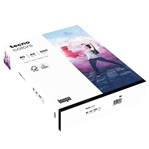 inapa farbiges Druckerpapier, buntes Papier tecno Colors: 160 g/m², A3, 250 Blatt, weiß inapa farbiges Druckerpapier, buntes Papier tecno Colors: 160 g/m², A3, 250 Blatt, weiß von inapa