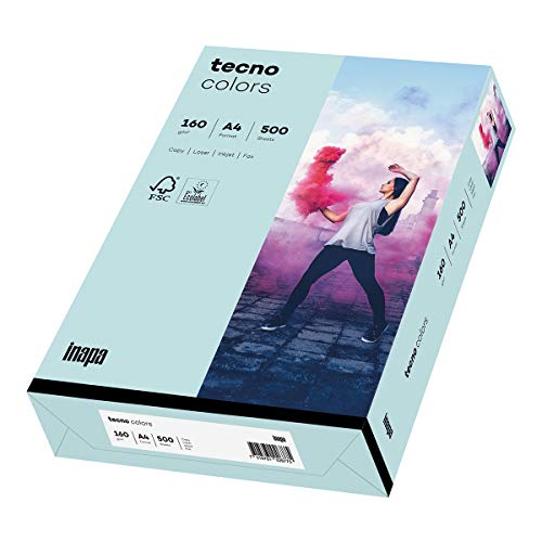inapa farbiges Druckerpapier, buntes Papier tecno Colors: 160 g/m², A4, 250 Blatt, hellblau inapa farbiges Druckerpapier, buntes Papier tecno Colors: 160 g/m², A4, 250 Blatt, hellblau von inapa