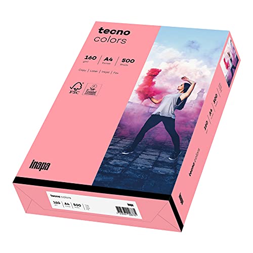 inapa farbiges Druckerpapier, buntes Papier tecno Colors: 160 g/m², A4, 250 Blatt, rosa inapa farbiges Druckerpapier, buntes Papier tecno Colors: 160 g/m², A4, 250 Blatt, rosa von inapa