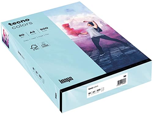 inapa farbiges Druckerpapier, buntes Papier tecno Colors: 80 g/m², A3, 500 Blatt, mittelblau inapa farbiges Druckerpapier, buntes Papier tecno Colors: 80 g/m², A3, 500 Blatt, mittelblau von inapa
