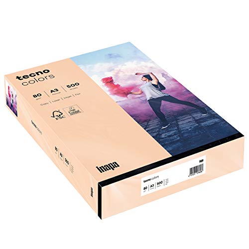 inapa farbiges Druckerpapier buntes Papier tecno Colors: 80 g/m², A3, 500 Blatt, lachs inapa farbiges Druckerpapier buntes Papier tecno Colors: 80 g/m², A3, 500 Blatt, lachs von inapa
