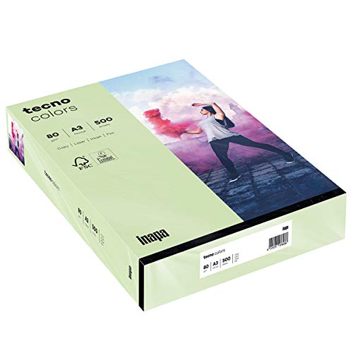 inapa farbiges Druckerpapier buntes Papier tecno Colors: 80 g/m², A3, 500 Blatt, mittelgrün inapa farbiges Druckerpapier buntes Papier tecno Colors: 80 g/m², A3, 500 Blatt, mittelgrün von inapa