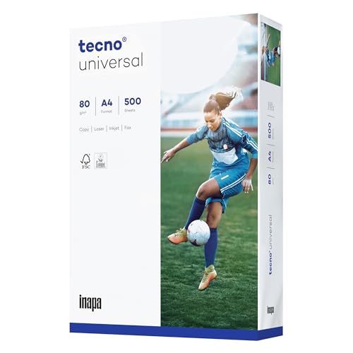 inapa tecno Kopierpaier universal A4 80g 2-fach gelocht Ecolabel & FSC Nr. 2100077513, PA= 500 Blatt, CIE Weiße 153 inapa tecno Kopierpaier universal A4 80g 2-fach gelocht Ecolabel & FSC Nr. 2100077513, PA= 500 Blatt, CIE Weiße 153 von inapa