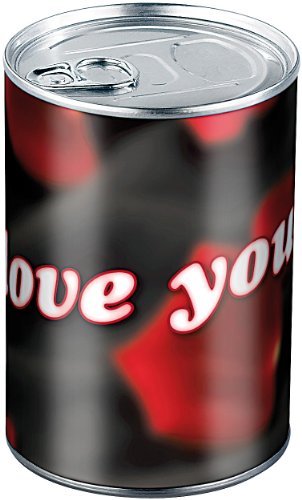 infactory Geschenk-Schachteln: Geschenkdose I Love You: Originelle Präsent-Verpackung (Blechdose, Konservendose, Geschenkpapier) von infactory