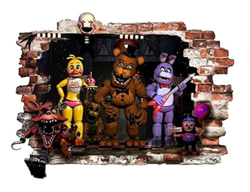 FNAF Wand Aufkleber für Schlafzimmer Fünf Nächte in Freddy Wandtattoo DECORACION Größe 78 cm x57 cm FNAF Wand Aufkleber für Schlafzimmer Fünf Nächte in Freddy Wandtattoo DECORACION Größe 78 cm x57 cm von INFANS
