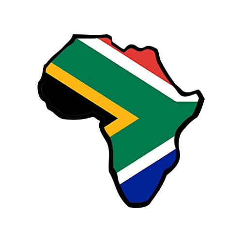 Aufnäher mit Südafrika-Flagge, zum Aufbügeln auf Siebdruck, Transfer-Aufnäher, Afrika-Karte von inking house