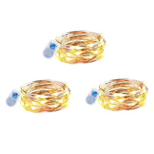 innolife Aufgerüstet 3 Stück Lichterketten mit Timer, CR2450 Batterie Kupferdraht Lichterkette 2M 20LEDs lichterketten Weihnachten Batteriebetrieben Wasserdichte Lichter innen und Außen Deko, Warmweiß innolife Aufgerüstet 3 Stück Lichterketten mit Timer, CR2450 Batterie Kupferdraht Lichterkette 2M 20LEDs lichterketten Weihnachten Batteriebetrieben Wasserdichte Lichter innen und Außen Deko, Warmweiß von innolife