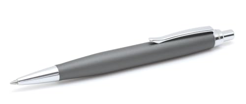 INOXCROM Kugelschreiber rund anthrazit aus Metall | lackierter Korpus in Anthrazit - Schwarz - Mate mit Chrom-Finish | Geschenkbox | Schnappmechanik INOXCROM Kugelschreiber rund anthrazit aus Metall | lackierter Korpus in Anthrazit - Schwarz - Mate mit Chrom-Finish | Geschenkbox | Schnappmechanik von inoxcrom: