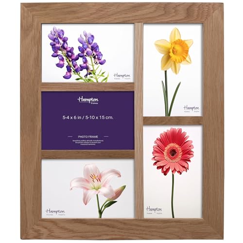 inspire by Hampton Frames Oakridge Bilderrahmen mit mehreren Blenden, 35,7 x 30,8 cm, natürliche Eiche, poliertes Holz, Acrylfront, für 5 Fotos à 10 x 15 cm, Wandmontage, zum Ausstellen von inspire by Hampton Frames Oakridge Bilderrahmen mit mehreren Blenden, 35,7 x 30,8 cm, natürliche Eiche, poliertes Holz, Acrylfront, für 5 Fotos à 10 x 15 cm, Wandmontage, zum Ausstellen von von inspire by Hampton Frames
