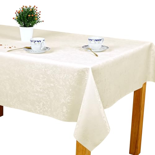 invitta Tischdecke Ecru 100x200 cm, Fleckabweisend mit Lotuseffekt Modern Doppelseitig Eleganter Marmor 100% Polyester, U4 Marmor 377 invitta Tischdecke Ecru 100x200 cm, Fleckabweisend mit Lotuseffekt Modern Doppelseitig Eleganter Marmor 100% Polyester, U4 Marmor 377 von invitta