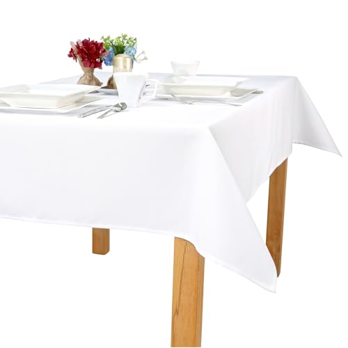 invitta Tischdecke Weiß 150x350 cm Glatt Dickes Material 100% Polyester 230 g/m² Schmutzabweisend Lotuseffekt Klassisch Gesäumt – O1 Simon 1000 invitta Tischdecke Weiß 150x350 cm Glatt Dickes Material 100% Polyester 230 g/m² Schmutzabweisend Lotuseffekt Klassisch Gesäumt – O1 Simon 1000 von invitta