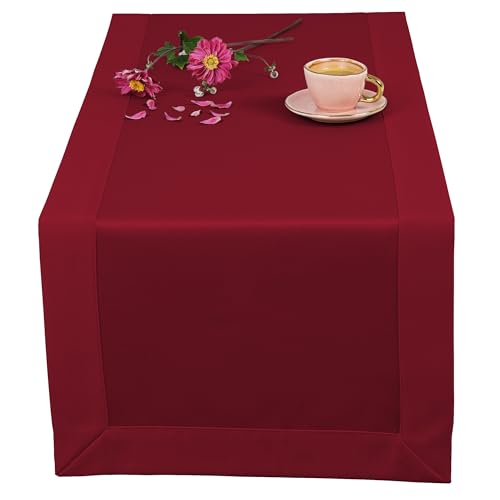 invitta Tischläufer Classic Elegance Bordeaux 40x120 cm, Uni Glatt Elegant mit 5 cm Kuvertsaum Fleckabweisend mit Lotuseffekt 100% Polyester, O5 H200 2043 invitta Tischläufer Classic Elegance Bordeaux 40x120 cm, Uni Glatt Elegant mit 5 cm Kuvertsaum Fleckabweisend mit Lotuseffekt 100% Polyester, O5 H200 2043 von invitta