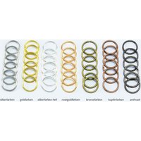 Binderinge, Ø 9 mm, Drahtstärke 1,2 mm Silberfarben / 50 Stück Binderinge, Ø 9 mm, Drahtstärke 1,2 mm Silberfarben / 50 Stück von inwaria