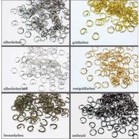 Binderinge, offen, Ø 7 mm, Drahtstärke 0,9 mm Silberfarben / 50 Stück von inwaria