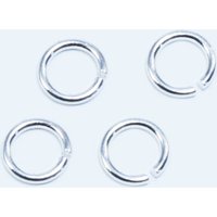 Binderinge aus 925 Silber, Ø 6 mm, offen 6x1mm / 50 Stück von inwaria