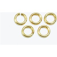 Binderinge aus 925 Silber vergoldet, Ø 6 mm, offen 6x1mm / 50 Stück von inwaria
