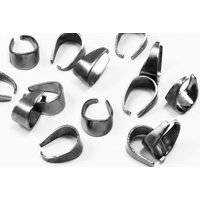 Collierschlaufe, 8,5 x 4 mm Silberfarben / 20 Stück von inwaria