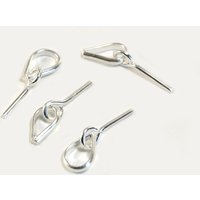 Collierschlaufe mit Stift aus 925 SILBER, 7,4x5,3x1,3 mm von inwaria