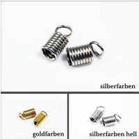 Endkappen, Spirale mit Öse, 4,5 x 10 mm von inwaria