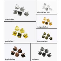 Endkappen flach, 10 mm Silberfarben / 100 Stück Endkappen flach, 10 mm Silberfarben / 100 Stück von inwaria