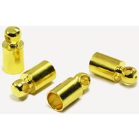 Endkappen für Bänder bis 3,5 mm Bronzefarben / 50 Stück von inwaria