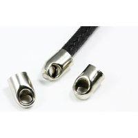 Endkappen für Bänder bis 4,5 mm Silberfarben / 50 Stück von inwaria
