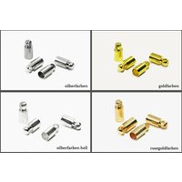 Endkappen für Bänder bis 6,5 mm Silberfarben / 10 Stück Endkappen für Bänder bis 6,5 mm Silberfarben / 10 Stück von inwaria