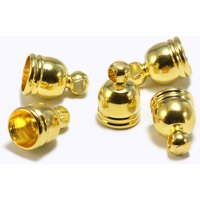 Endkappen für Bänder bis 6 mm Silberfarben hell / 50 Stück von inwaria