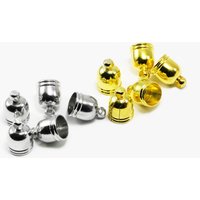 Endkappen für Bänder bis 8 mm Goldfarben / 4 Stück von inwaria