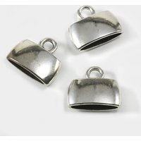 Endkappen für flache Bänder bis 15 mm, silberfarben von inwaria