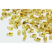 Flache Endkappen für Bänder bis 1,5 mm Silberfarben / 100 Stück von inwaria